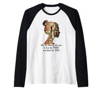 Libros en la Biblioteca Ella va Pierde su Mente Encuentra su Alma Camiseta Manga Raglan