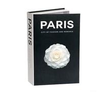 Libros falsos decorativos con impresión de alta definición en papel grueso gris perfecto para añadir un toque de clase a salas de estar y lugares de negocios (París)