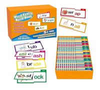 Libros familiares de palabras, libro de actividades de lectura y rima | Leer libro de actividades de creación de familia de Word Reim | Vocabulario de materiales educativos de la primera infancia y