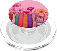 Libros Flores Libro Floral Rosa Flor Patron Impresion PopSockets PopGrip para MagSafe