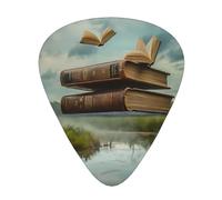 Libros flotantes en el lago Púas de guitarra en tamaños finos, medianos y gruesos, juego de 12 piezas, adecuado para guitarra eléctrica y varios instrumentos