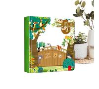 Libros interactivos para niños | Libro de cuentos educativo 3D, libros interactivos de tapa dura con temática de animales | para niños, niñas, lectura, habla, jardín de infantes, viajes, hogar