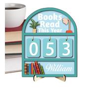 Libros leídos Este año | de Madera para Biblioteca de Mesa | hasta 999 Libros Contador de Objetivos de Lectura | para Estudio, Lugar de Trabajo, Biblioteca, Estante, rincón, hogar, Sala de