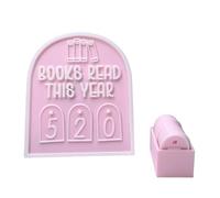 Libros leídos Este año Signo | Decoración estantería Contador Bookish | Letrero Madera Contar Libros decoración rincón con Tarjeta Digital | Contando Personalizado hasta 999 Adornos estantería