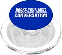 Libros Mejor Defensa contra la conversación Introvertidos Humor PopSockets PopGrip para MagSafe