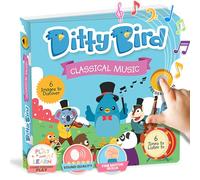 Libros Musicales Ditty Bird: Divertido Libro de Música Clásica y Canciones Infantiles con Mozart. Interactivos para Niños de 1 a 3 Años. Resistentes Libros de Sonido para Bebés.