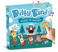 Libros Musicales Ditty Bird: Divertido Libro de Música Clásica y Canciones Infantiles con Mozart. Interactivos para Niños de 1 a 3 Años. Resistentes Libros de Sonido para Bebés.
