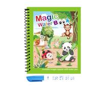 Libros para colorear con bolígrafo de agua reutilizables - 7.48x5.91x0.2 pulgadas Juego de dibujo educativo, bloque creativo de pintura de agua Doodle, kit de pintura lavable | Libro de actividades