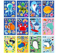 Libros Pegatinas con Pegatinas Reutilizables, 12 Piezas Libros Pegatinas para Edades 3-6 Años Pegatinas Estaciones, Cuentos Hadas, Animales Marinos Libro Pegatinas Educativo Regalo para Niños Niñas