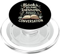 Libros Que ayudan a los introvertidos a Evitar la conversación Divertido introvertido PopSockets PopGrip para MagSafe