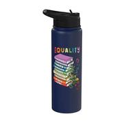 Libros sobre igualdad de derechos Bondad Paz Amor Inclusión Stainless Steel Insulated Water Bottle