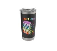 Libros sobre igualdad de derechos Bondad Paz Amor Inclusión Vaso térmico de acero inoxidable de doble pared