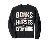 Libros Y Caballos sobre Todo Lector Sudadera