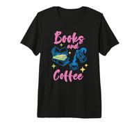 Libros y café Acogedor Lectura Librería Café Librería Arte Camiseta Premium