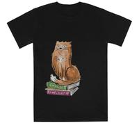 Libros Y Gatos Kids Black tee Camiseta De Manga Corta para Niños Kids Black tee Children Short Sleeve T-Shirt