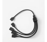 LICAEVEY 1 a 4 Cable Divisor de Argb, Cable de Extensión RGB de 3 Pines Femenino a Femenino de 5V para 3 Pines para la Compilación de PC, Encabezados Argb de Placa Base, Refrigeradores de (Black)