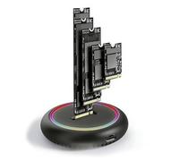 LICAEVEY Adaptador de Lector SSD NVMe de Protocolo Dual, Estación de Acoplamiento M.2 a USB C de 10 Gbps Compatible con SSD NVMe y SATA, Diseño de Tostadora sin Herramientas para una