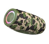 LICAEVEY Altavoz Bluetooth Portátil, 80 W de Alta Potencia con Luces RGB, Controlador de 76 Mm y Batería de 16000 MAh, Altavoz Inalámbrico para Exteriores para Fiestas, Viajes y (Camuflaje)