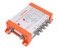 LICAEVEY Amplificador de Distribución Aérea de TV de 4 Vías, Amplificador de Señal de Alta Ganancia de 35dB con Filtro 5G LTE para Múltiples Televisores Uso en Interiores (Enchufe de la UE)