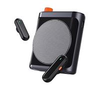 LICAEVEY Amplificador de Voz Inalámbrico con 2 Micrófonos Lavalier, de Altavoces Portátil Bluetooth 5.3, Recargable de 15 W para Discursos de Reuniones en el Aula (Black)