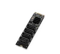 LICAEVEY ASM1166 M.2 NVME a Tarjeta Adaptadora SATA 3.0, Tarjeta de Expansión PCIe 3.0 de 4 Puertos para SSD | HDDS, Soporte Clave M+B, Indicador de LED Inteligente, Amplia Compatibilidad