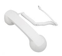 LICAEVEY Auricular de Teléfono Móvil con Enchufe de 3,5mm, Receptor de Teléfono con Cable a Prueba de Radiación Retro, Ordenador Inteligente (White)