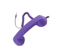 LICAEVEY Auricular Retro para Teléfono Móvil, USB C a Prueba de Radiación, Enchufe de 3,5 Mm, Altavoz y Micrófono HD Integrados, con Cable (Purple)