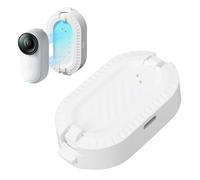 LICAEVEY Batería de Extensión para Cámara de Acción, Paquete de Liberación Rápida con Imán de 600mAh con 4 Luces LED, Apto para 360 GO3 GO3S