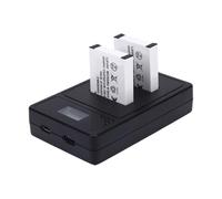LICAEVEY Batería Recargable de 1500mAh, Paquete de 2 con Cargador LED de Doble Ranura para A900 B600 W300 AW100 AW120 AW130 S710 S800c S1000pj