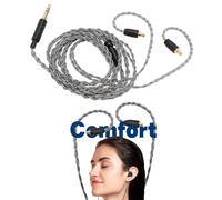 LICAEVEY Cable de Audio de Repuesto, Cobre Chapado en Plata de 1,2 M, Conector Estéreo de 3,5 Mm, Cable de Repuesto para Auriculares IE100 Pro IE400 Pro IE500 Pro