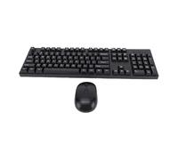 LICAEVEY Combo de Teclado y Mouse Inalámbricos, Juego Ergonómico de 2.4G con 104 Teclas y Mouse Contorneado para PC, Alcance de 10 M Plug-and-Play para Uso en Oficina/hogar (Black)