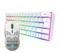 LICAEVEY Combo de Teclado y Mouse para Juegos con Cable, Teclado Retroiluminado RGB con Diseño Ergonómico, Conjunto de Periféricos para Juegos de PC con Cable USB Plug and Play para Amantes