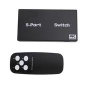 LICAEVEY Conmutador HDMI de Salida 5 en 1 4K 30 Hz, Divisor de Vídeo de Interfaz Multimedia HD con Control Remoto, Compatible con HDCP 1.4 para Stick Reproductor de BLU-Ray