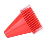 LICAEVEY Cono de Entrenamiento de Fútbol, 10 Unidades, Soporte Marcador de Fútbol Rojo de Alta Visibilidad para Ejercicios de Agilidad, Discos de Entrenamiento de Velocidad de Base Plana Estable,