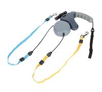 LICAEVEY Correa de Doble Extremo para Mascotas, Correa Doble para Perros para Pasear a Dos Perros con Cabeza Giratoria, ABS Grueso Resistente, Ergonómico (Grey)