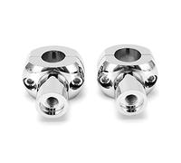 LICAEVEY Elevador de Manillar 25mm Universal CNC con Franja para (Plateado)