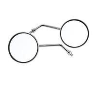 LICAEVEY Espejo Retrovisor para Motocicleta, Vidrio Convexo Gran Angular, Espejos Laterales Izquierdo Derecho Universales de 8 Mm para Moto Deportiva Cruiser Chopper, Carcasa de Aluminio