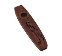LICAEVEY Flauta Kazoo de Madera de Nogal, Tono Alegre Brillante, Tamaño de Bolsillo Portátil, Instrumento de Viento Natural Ligero para Niños Adultos, Viajes de Camping de, Madera Maciza con Cordón