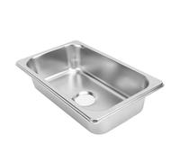 LICAEVEY Fregadero Rectangular para Lavabo de Manos, Fregadero de Cocina de Acero Inoxidable 304 con Salida de Alcantarillado de 40 Mm para Barco, Caravana, Yate (Dibujo de pulido GR-1465)