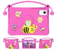 LICAEVEY Funda para Tableta a Prueba de Golpes con Soporte y Asa para Tabletas de 11 Pulgadas, Cubierta Protectora Duradera de Espuma EVA para Niños Que Se Adapta a Casi Todas Las (Rosa roja)