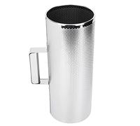 LICAEVEY Instrumento de Percusión Guiro de Acero Inoxidable, Guiro de Metal con Raspador para Música Latina, Cuerpo Hueco, Sonido áspero de Extremo Abierto, Lateral Portátil para Llevar a Mano