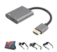 LICAEVEY Interfaz Multimedia HD a Adaptador USB C Apto para Gafas RayNeo XR 4K 60 Hz PD 100 W Adaptador de Gafas AR para Teléfono Portátil Plug and Play Carcasa de Aluminio