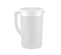 LICAEVEY Jarra de Plástico de Gran Capacidad para té, Jugo de Agua Fría, con Tapa Resistente a Altas Temperaturas para Refrigerador (WHITE)