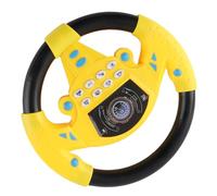 LICAEVEY Juguete Musical Educativo para Volante de Copiloto para Bebés para Juegos Imaginativos, Ejercicio y Capacidad Auditiva, con Ventosa Aplicable para Bebés y Niños Pequeños (Yellow)