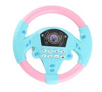 LICAEVEY Juguete Musical Educativo para Volante de Copiloto para Bebés para Juegos Imaginativos, Ejercicio y Capacidad Auditiva, con Ventosa Aplicable para Bebés y Niños Pequeños (Rosa Azul)
