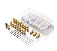 LICAEVEY Kit de Boquillas para Impresora 3D, Boquillas MK8 de Latón de 0,2 Mm, 0,4 Mm, 0,6, 0,8 con Agujas de Limpieza y Caja de Almacenamiento para CR10 Ender 3 Pro V2 S1