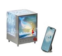LICAEVEY Luz Nocturna de Proyección Ambiental con Altavoz Bluetooth, Proyector de 7 Colores, 8 Sonidos de Ruido Blanco, Diseño Inalámbrico Recargable para Dormitorio, Regalos Navideños
