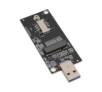 LICAEVEY M.2 Clave B Al Adaptador USB 3.0 para el Módulo WWAN 4G/5G | NGFF M.2 KeyB a USB3.0 Convertidor con SIM Slot | Tarjeta de Red Ethernet para Wins/Linux/OS X (4 Antenas)