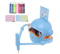 LICAEVEY Máquina de Dibujo Educativa Automática para Niños, 100 Tarjetas de Dibujo, 5 Temas, 14 Bolígrafos de Colores, Juguete de Aprendizaje Creativo para Niños Pequeños Aprendizaje (Cielo Azul)