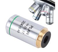 LICAEVEY Microscopio Biológico, Lente Objetivo Plana 20X, Microscopio Biológico de Rosca RMS 20 de 2 Mm Vidrio óptico Totalmente Recubierto para Entornos de Educación e Investigación